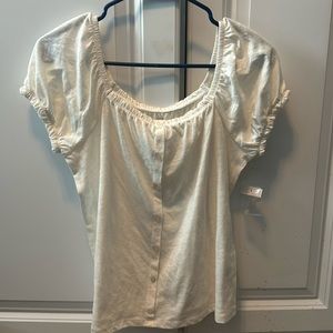 White peasant shirt with tag